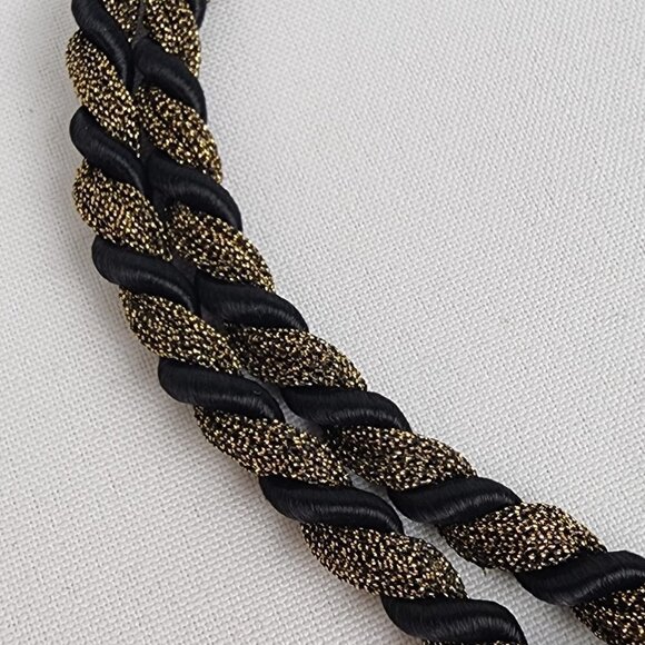 Vintage Statement Metallic Rope Necklace - Picture 4 of 6